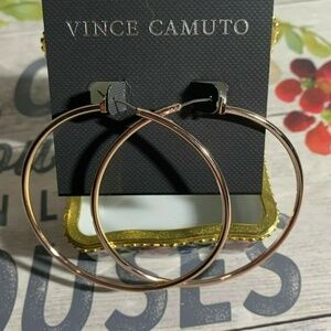 Vince Camuto Rose-Gold Polished Hoop Earrings